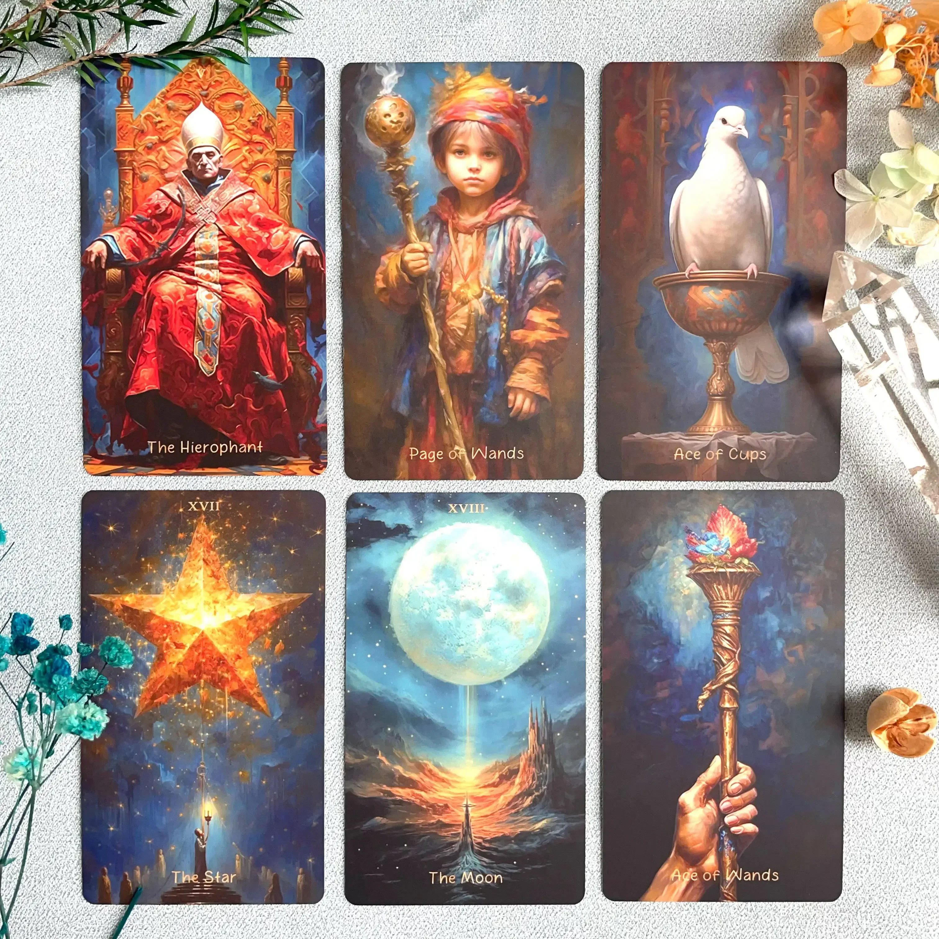 Hochwertiges Oracle-Wahrsagungsdeck, originales echtes Königreich des Lichts, Tarotkarten, russisches Spanisch, exquisite Sammlung, Geschenkset