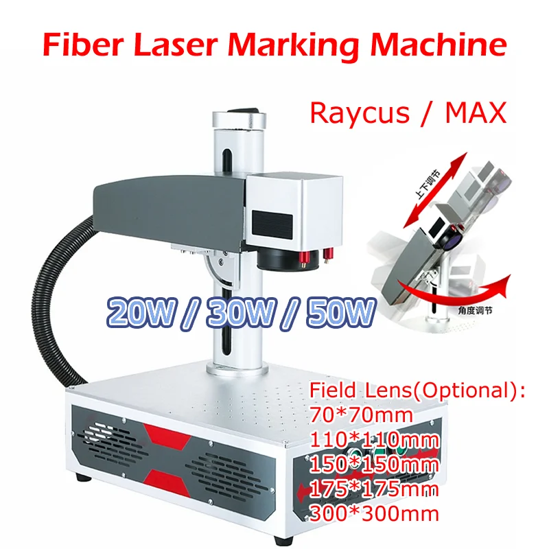 Disassembled LY Desktop Mini Fiber Laser Marking Machine Upgrade Rotation Axis 20W 30W 50W Metal Engraving Machine for PVC