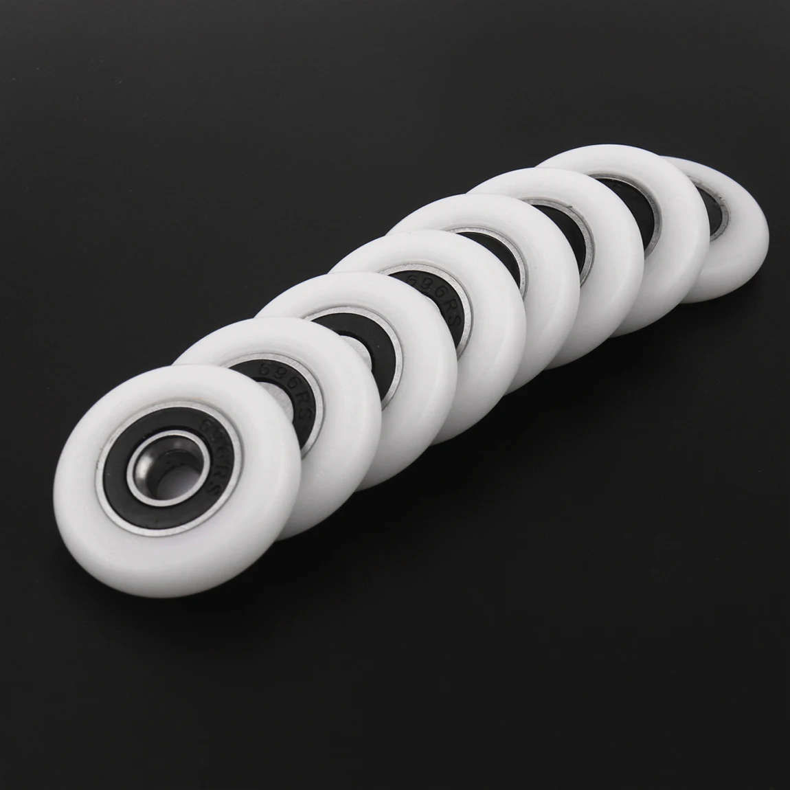 Substituição do rolo de rolamento para porta do banheiro, acessórios para chuveiro e chuveiro, rolo abs para porta do banheiro, 19/23/25/27mm, 8pcs