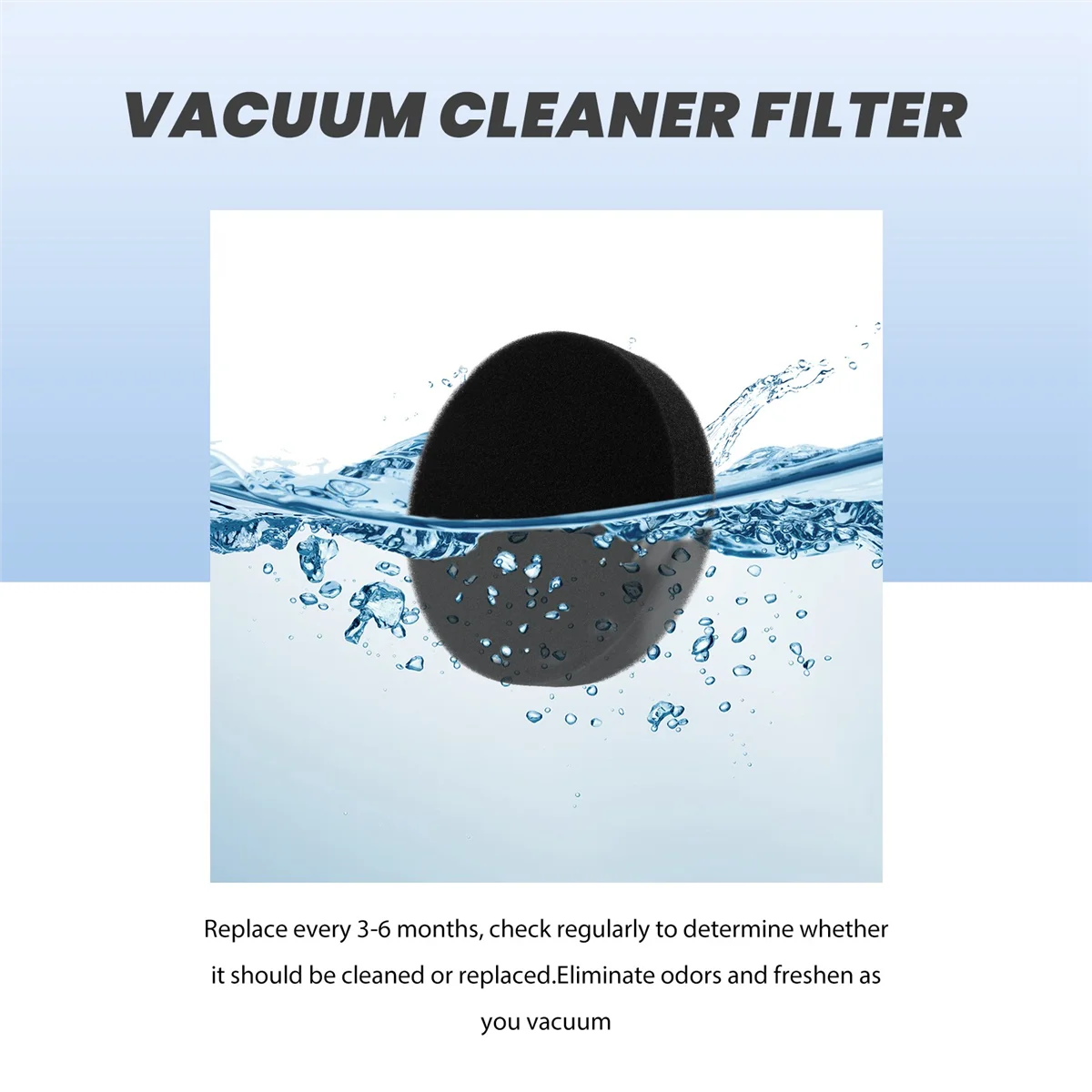 Filtro de espuma a vácuo EAS 3 unidades para substituição Eureka DCF-26 para 1608225   Substitui a peça 68465A, 68465A-2,68465-2,68465, etc.