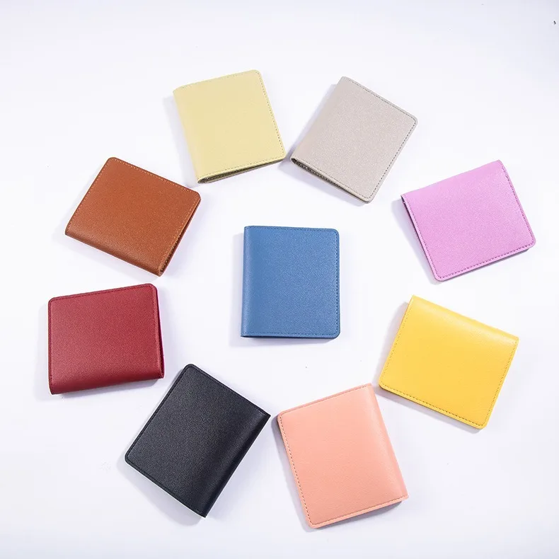 Ultra Thin PU Leather Card Holder Multi  Slots Minimalist ID Card Wallet Mini Driver License Card Case for Men Women
