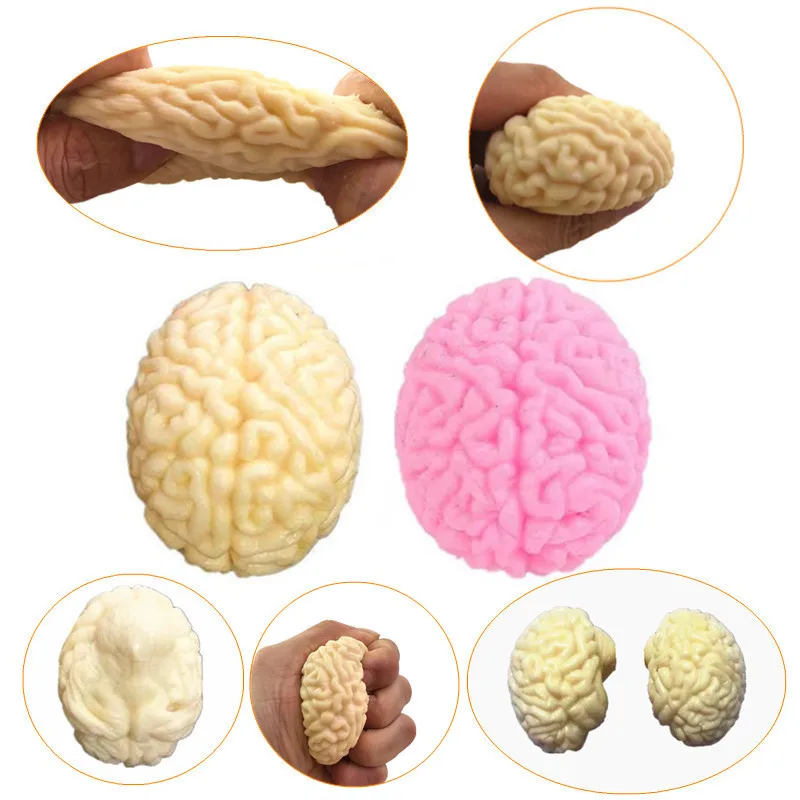 1Pcs Funny Simulation Brain Pinch Toys Three-dimensional Brain Model Soft Curiosity Small Toys Adult Children Stress Relief Toys