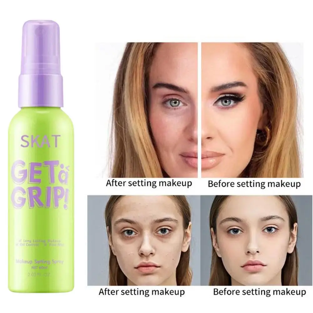 60Ml Make-Up Spray Face Primer Foundation Base Fixer Fix Duurzame Waterdichte Foundation Langdurige Make-Up Hydraat Spray