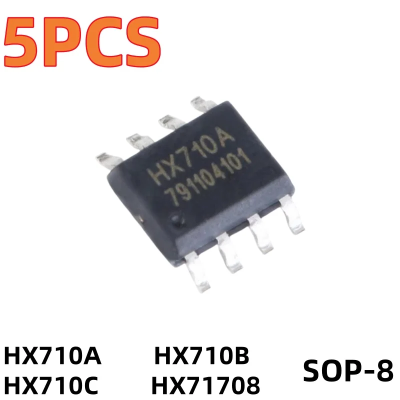 

5PCS HX71708 HX710A HX710B HX710C SOP8 Converter Chip Digital Temperature Sensor IC NEW