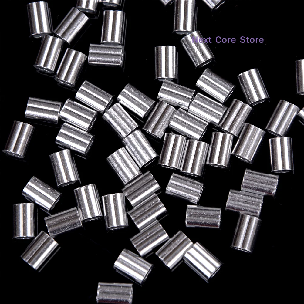 [NC]50Pcs 1.5mm Cable Crimps Aluminum Sleeves Cable Wire Rope Clip Fitting[NC]