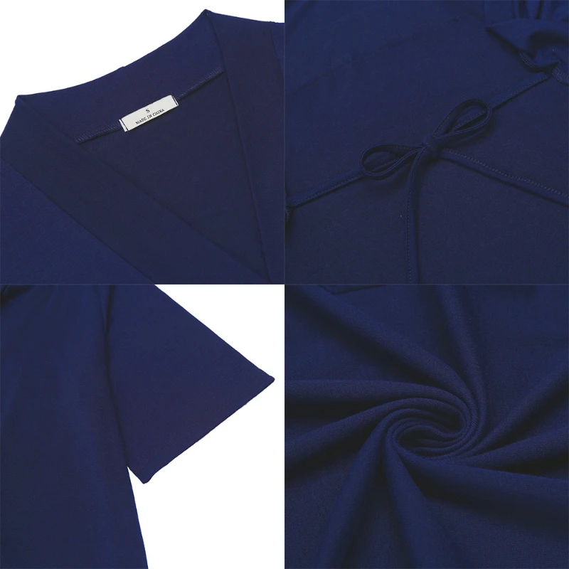 Krismile Basic Robes for Women 2025 Summer Casual Short Sleeve Homewear Soft Comfort Solid Coloe Sleepwear Pajama with Belt