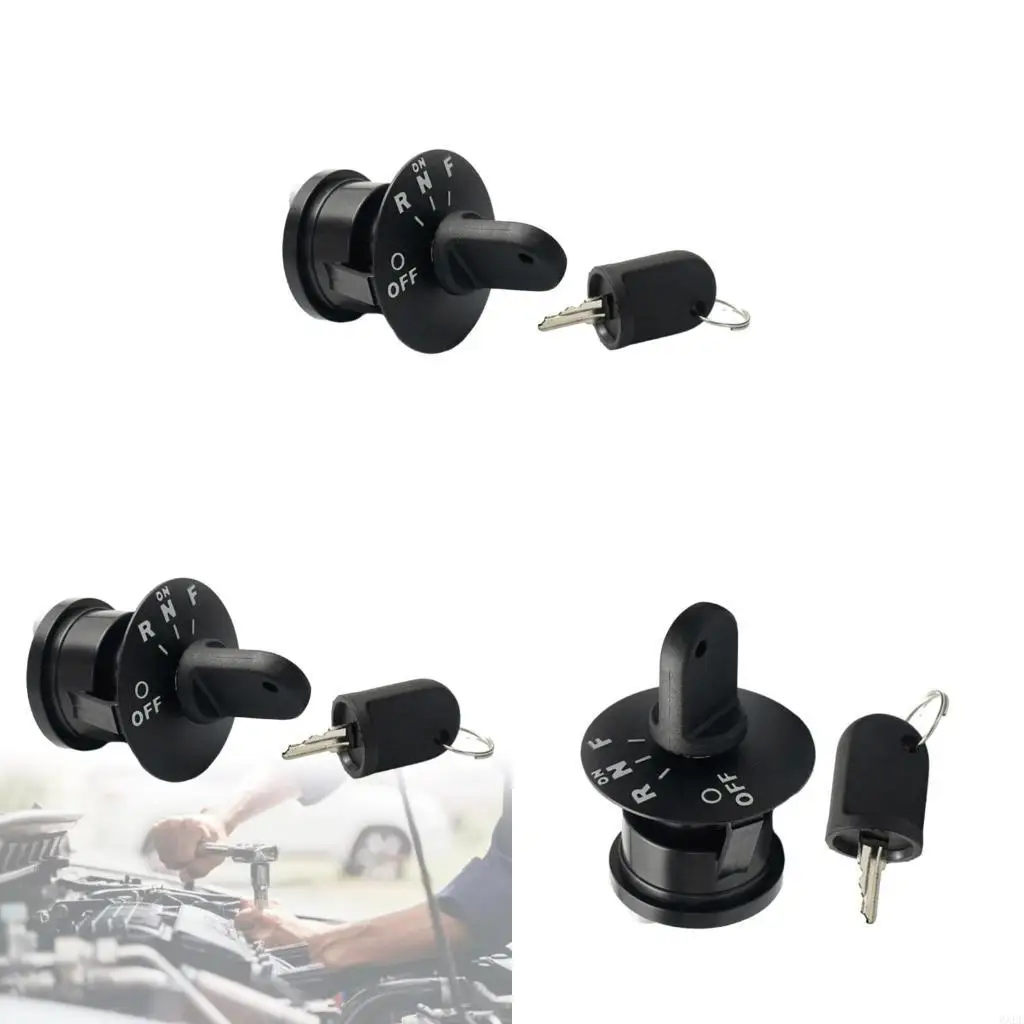 6XDF Ignition Switch Black Wearproof 605637 for EZGO RXV 2008-Up with 2 Keys