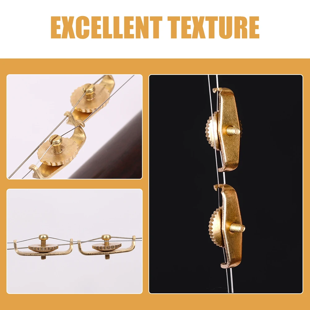 

5 Pairs Erhu Tuner Practical Violin Accessories Copper Exquisite Tuning Tool Tuners for Musical Instruments Fine