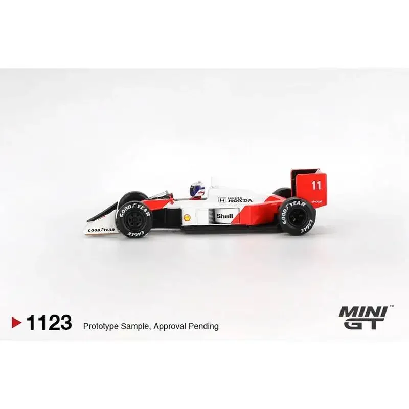 PreSale MINIGT 1123 1:64 McLaren MP4/4 #11 Alain Prost Diecast Car Model Collection Toys