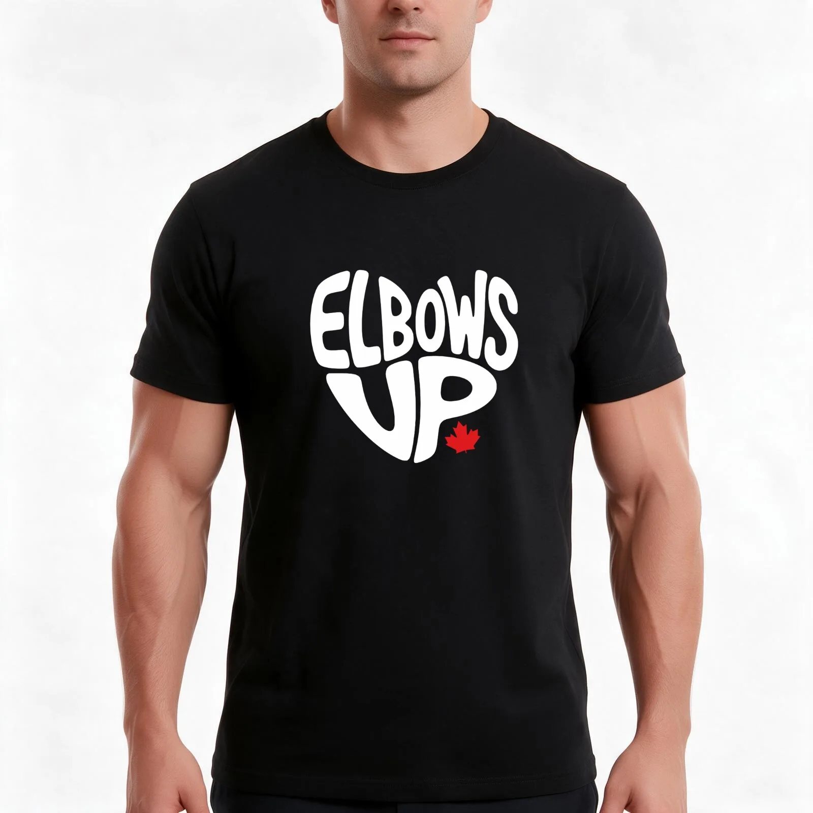 Elbows Up Love T-Shirt, Summer Casual Cotton Tee, Oversized Streetwear Tops, Vintage Graphic Print, Loose Fit Short Sleeve
