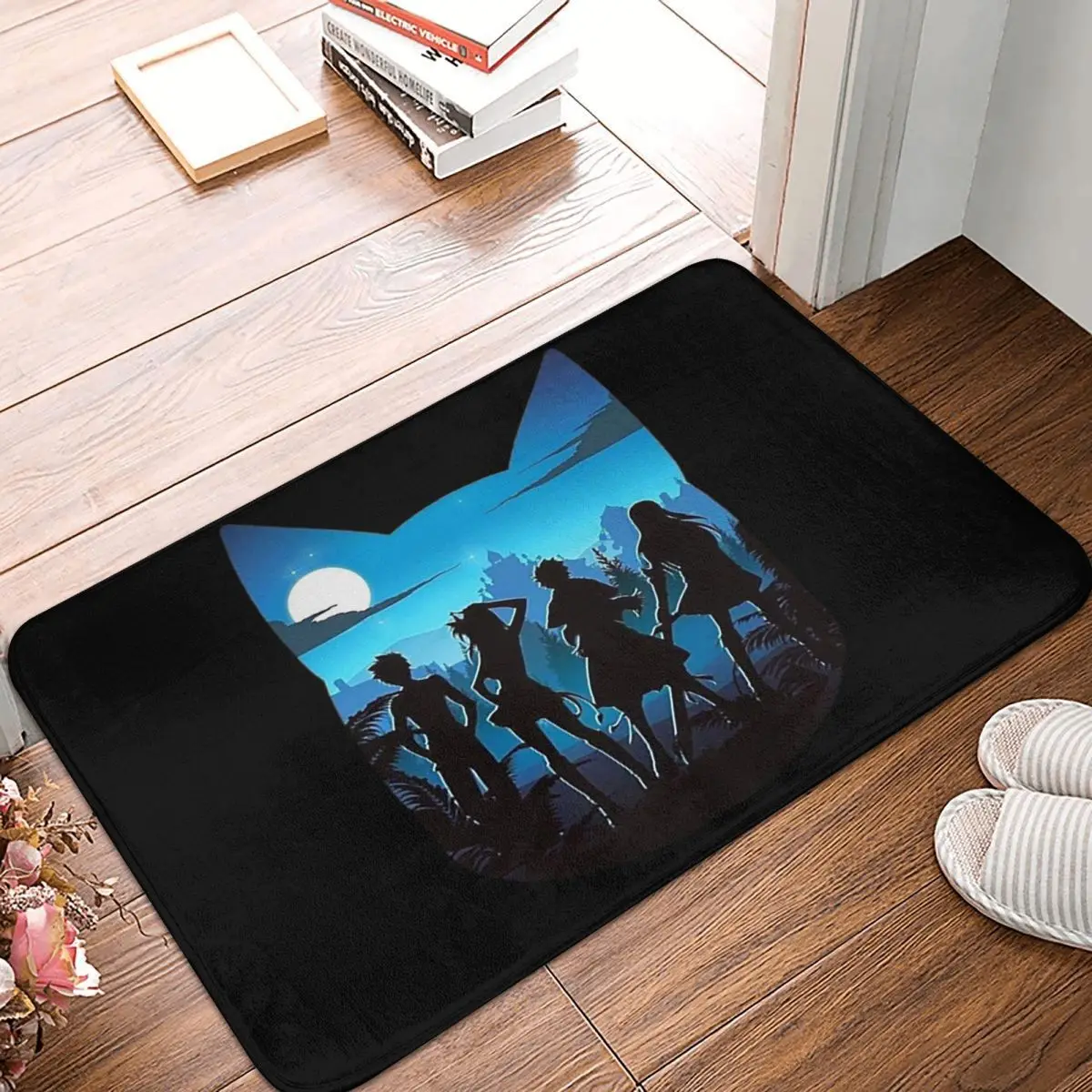 Happy Fairy Tail Anti-slip Doormat Floor Mat Dust-proo Carpet Rug for Kitchen Entrance Home Bedroom Footpad Mats