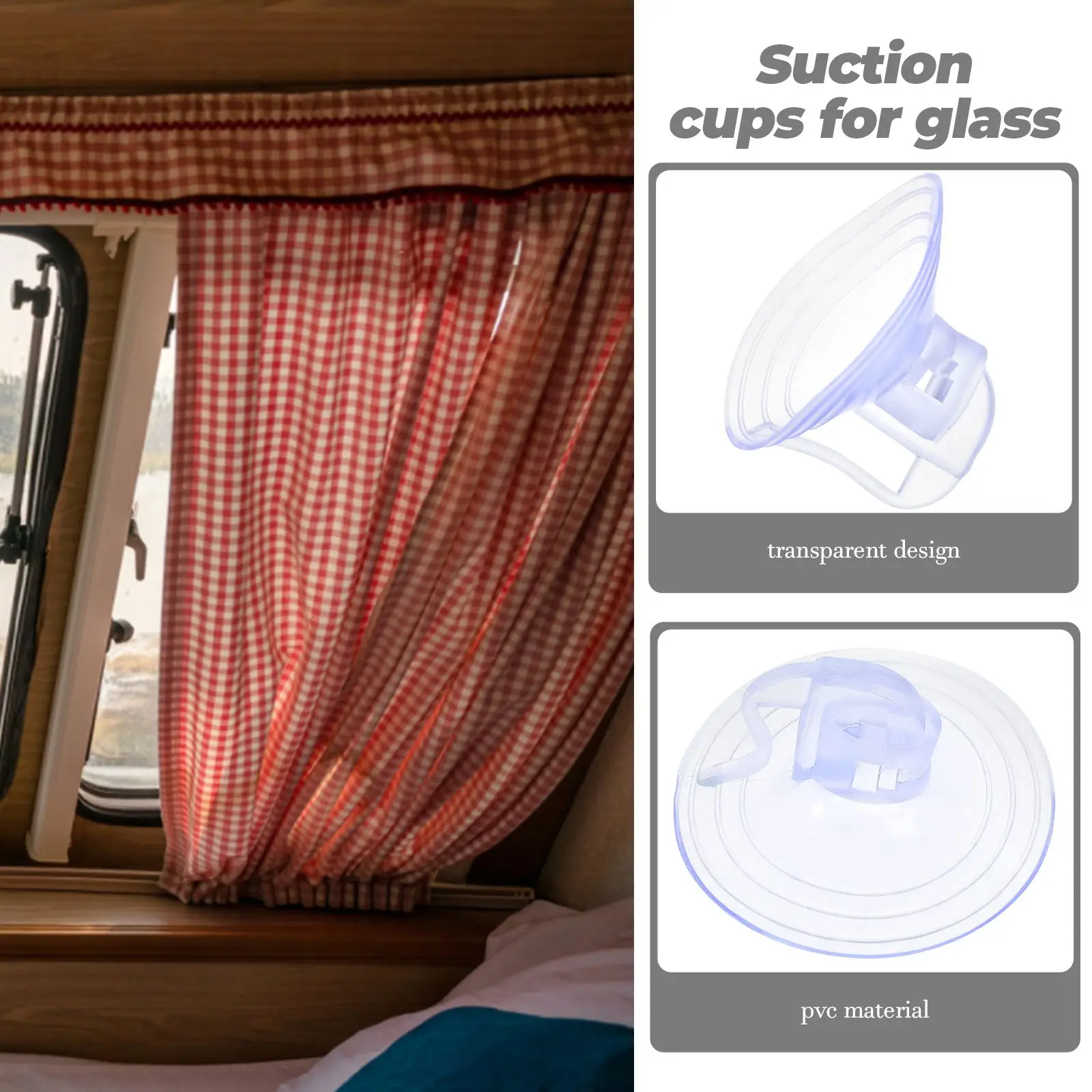 

100 Pcs 38mm Transparent Suction Cups for Window Windshield Sunshade Glass Table Tops Strong Adhesive Plastic Sucker Pad