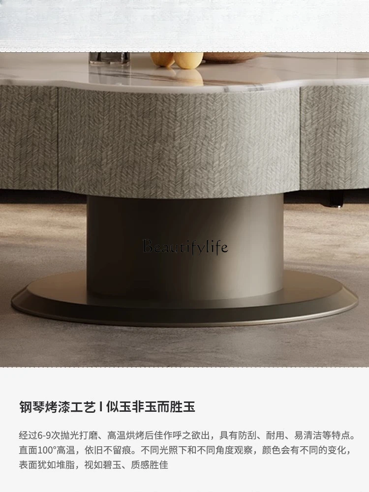 10 * mesa de centro de vidro minimalista italiana sala de estar casa luz luxo high-end mesa de centro em formato especial