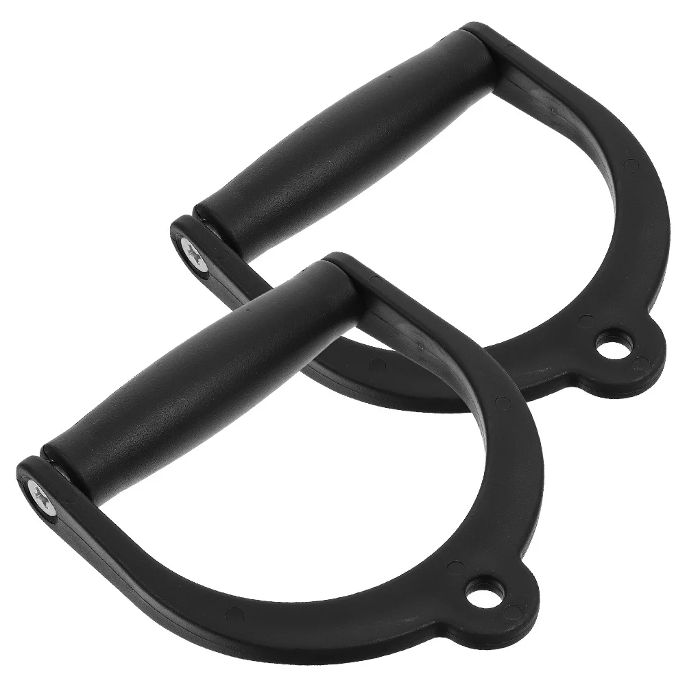 2 قطعة مقابض اللياقة البدنية مريح البلاستيك المقاومة الفرقة القبضات المحمولة كابل آلة مرفق معدات التدريب ملحقات الصالة الرياضية #5