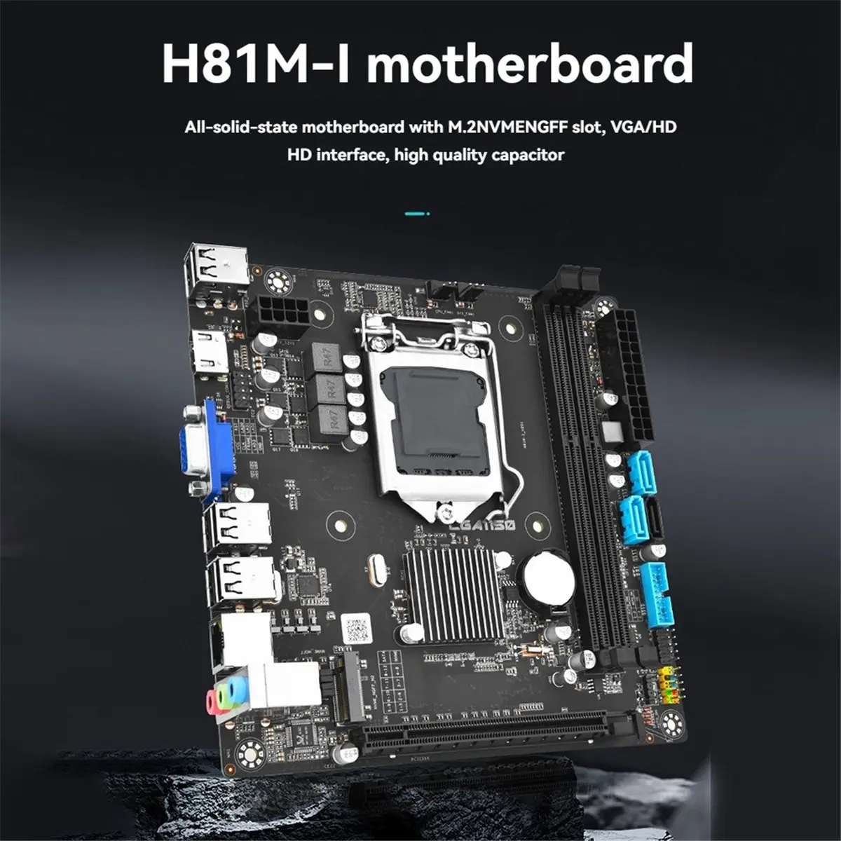 ~【A384Z】H81M ITX Placa-mãe Desktop PC Laptop LGA 1150 DDR3 16GB M.2 NVME SDD USB 3.0 Placa-mãe de computador