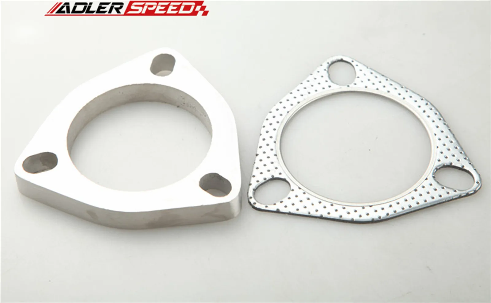 2.5 Inch 3 Bolt Stainless Steel Flange & Gasket Adapter Turbo Exhaust Downpipe