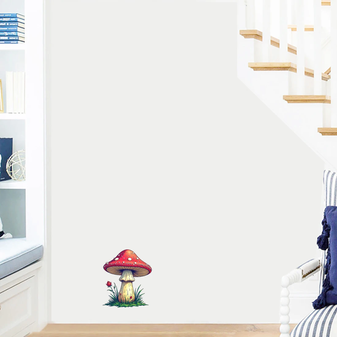 Three Ratels CF69 Red mushroom cartoon wall stickers for home decoration