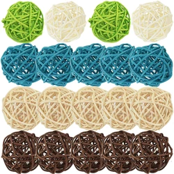 10 adet-Ev Dekoratif Toplar Rattan Zanaat Noel Doğum Günü Düğün Bebek Duş Parti DIY Süs Decoraitons