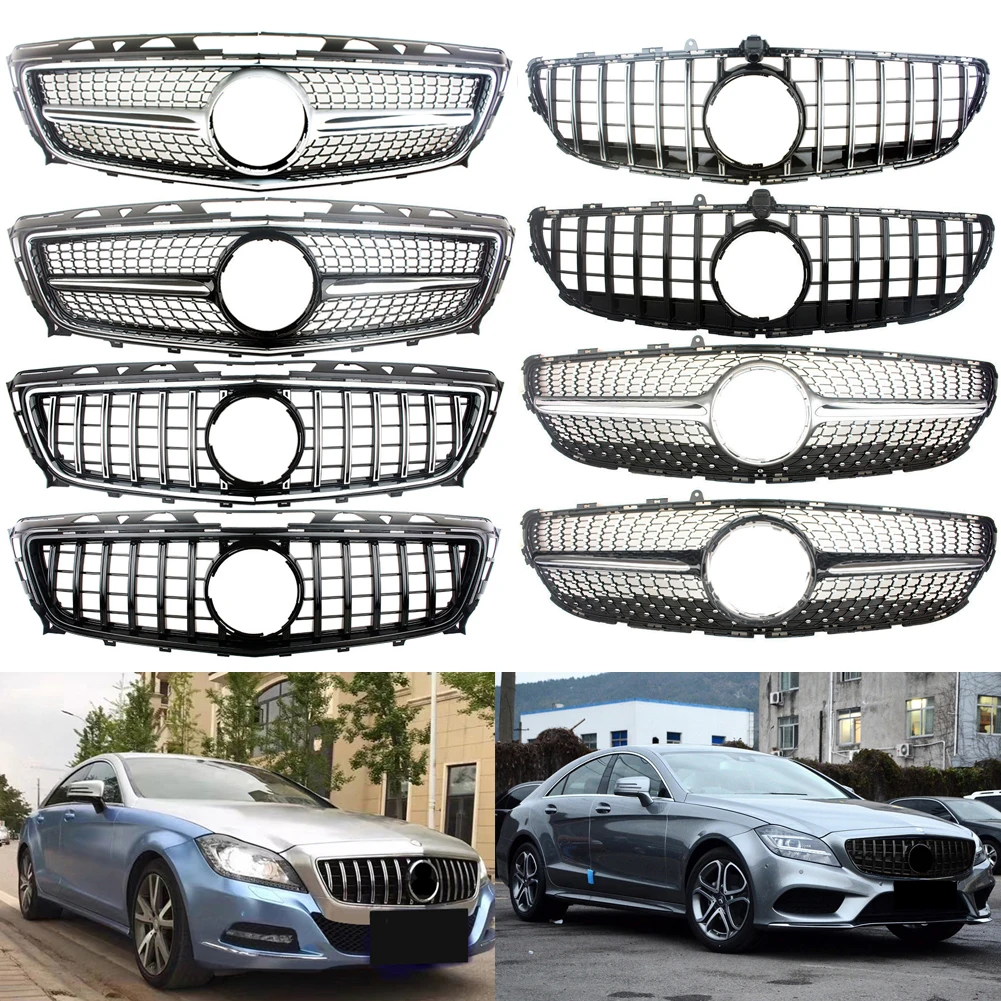 Front Racing Bumper Cover Grille Upper Grill For Mercedes-Benz W218 CLS350 cls220 2011 2012 2013 2014 2015 2016 2017 2018