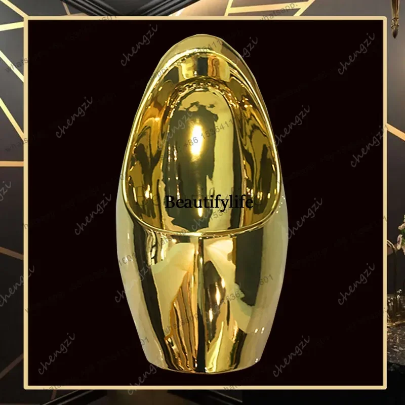 J132 Electroplated gold urinal, hotel KTV local tyrant gold European urinal