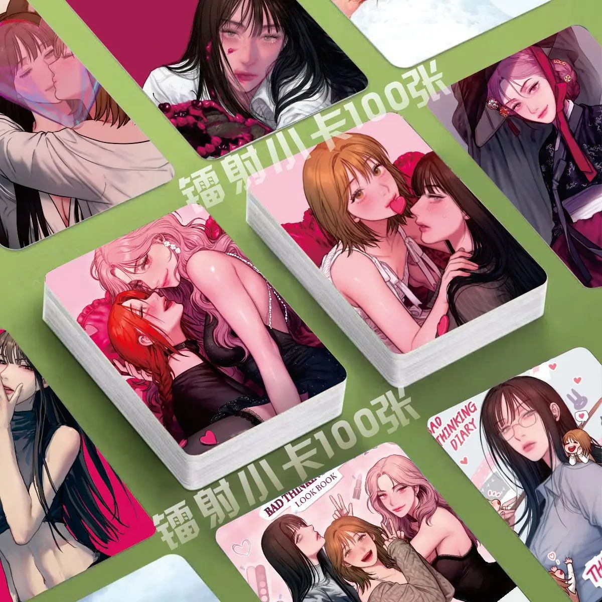 Bad Thinking Diary Manga Lomo Card Album Comic Characters Photocard Fans Collection Cards 100 Pc/set