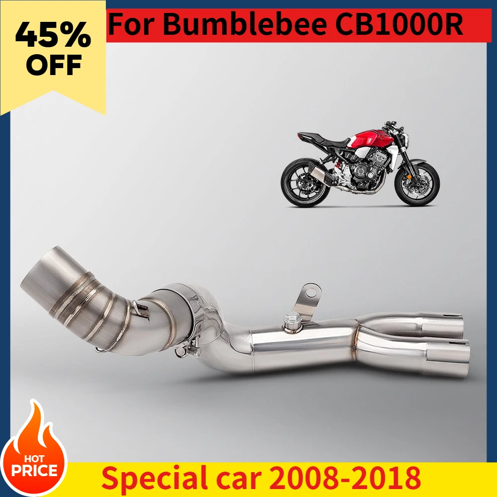 

Special for Special Vehicles, Used for CB1000R 2008 - 2018Motorcycle Exhaust Muffler Stainless Steel Mid-section Connecting Pipe
