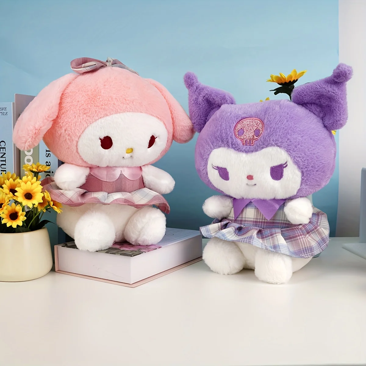 

(Authorized) Sanrio Kuromi Melody plush toy suitable for Valentine's Day, birthdays, parties, Christmas, Halloween gifts