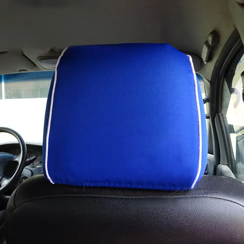 2Pcs Car Headrest Dust Cover Seat Cap Universal All Inclusive Headrest Pillow Cover Taxi Advertising Head Cover Car Interior