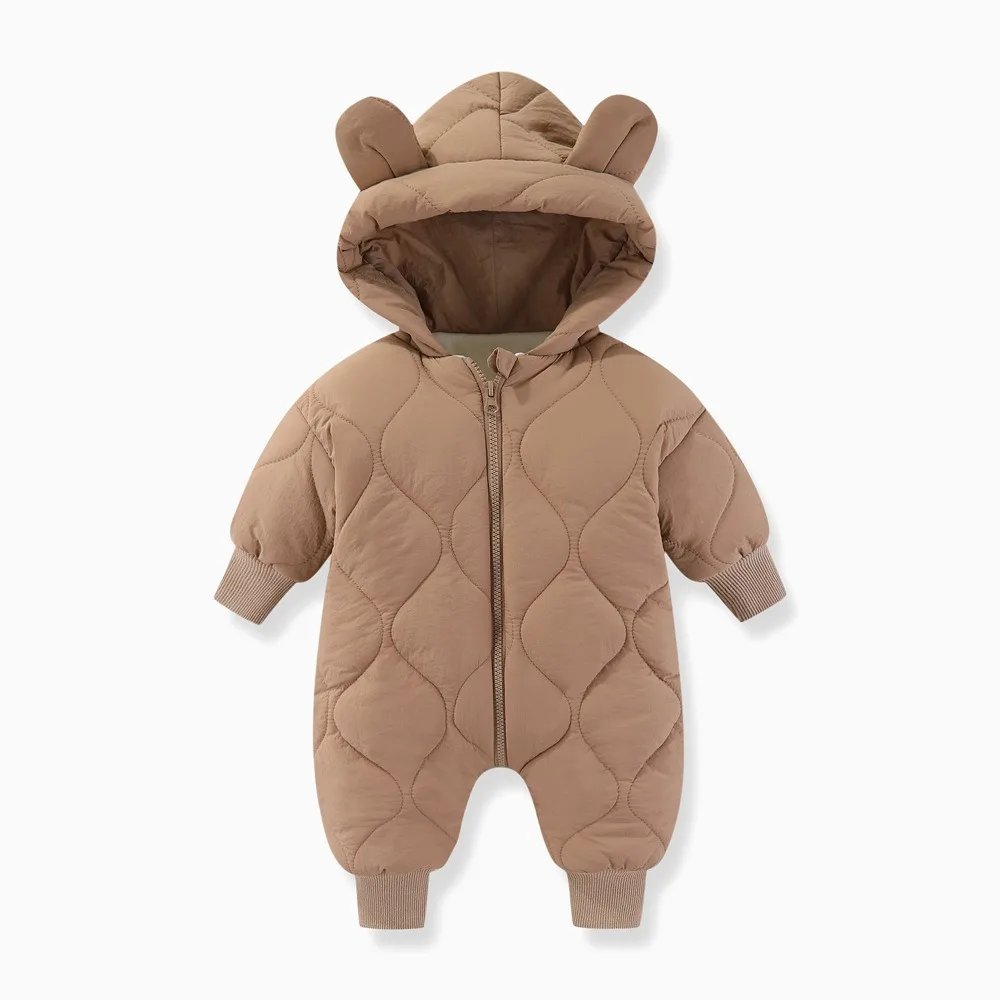 Autumn Winter Newborn Baby Onesie Fleece Thickened Baby Winter Cotton Clothes Padded Going Out Clothes Holding Clothes