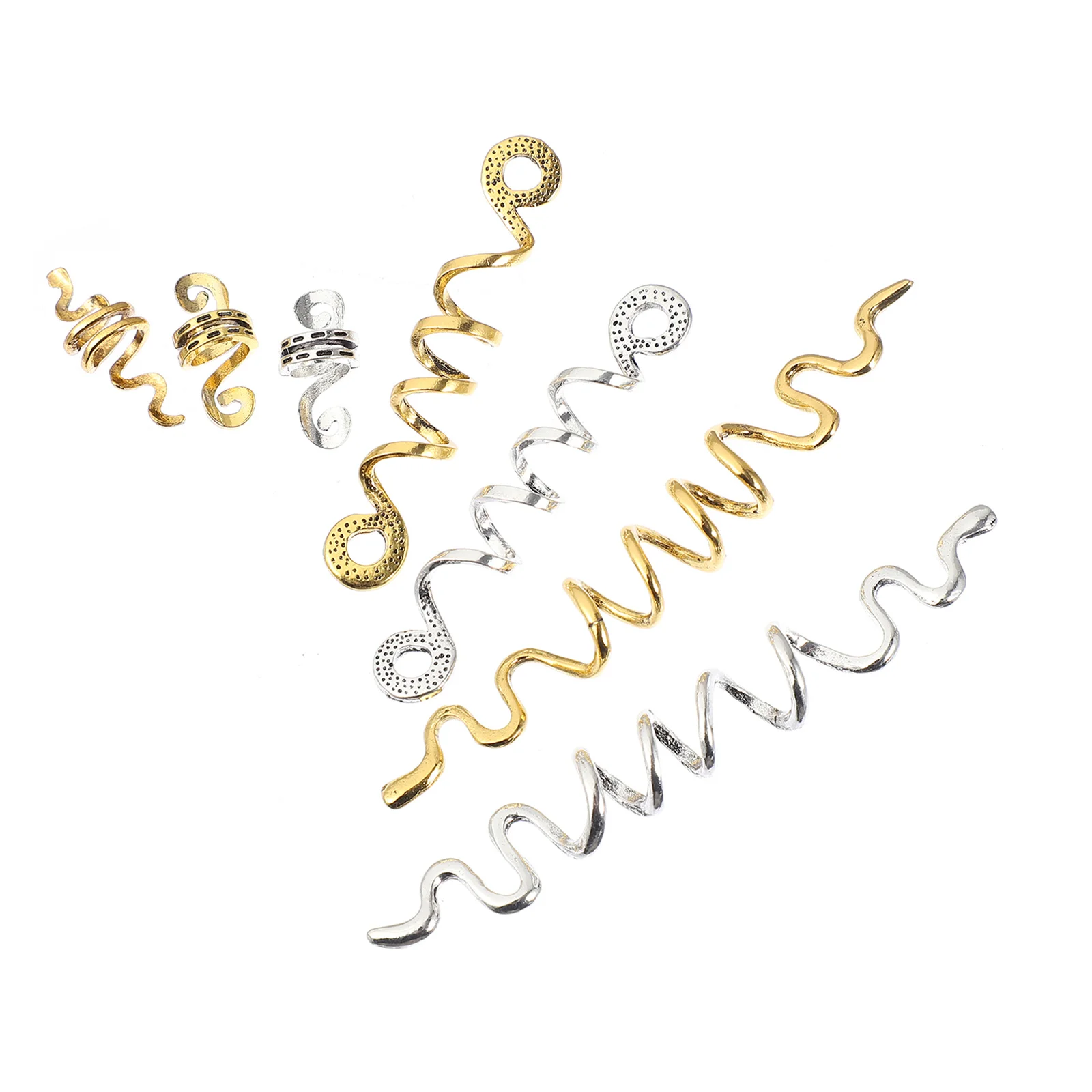 

Набор из 16 спиральных бусин-заколок для дредов и косичек, аксессуары для локов, ювелирные изделия из цинкового сплава, не повреждают волосы, надежно фиксируют, стильный дизайн