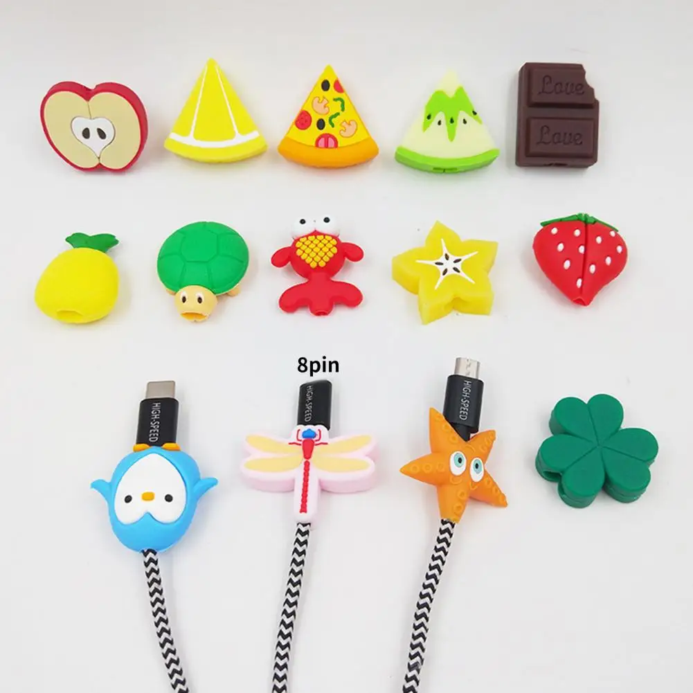Data Cable Protective Cover Adorable Cartoon Data Charging Cord Case Harmless Data Cable Protective Sleeve