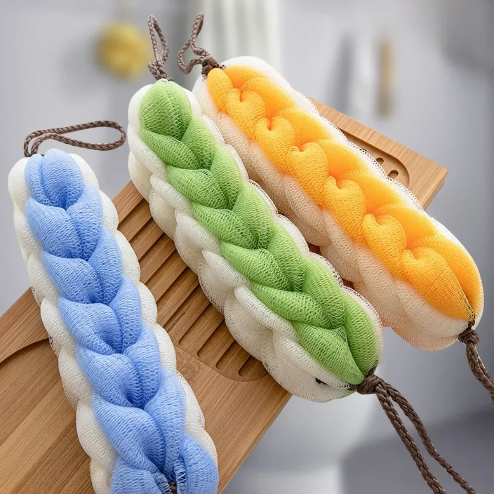 Bath Brush Body Scrub Back Scrubber Washcloth Mesh Shower Loofah Bath Body Massage Brush Bathroom Bath Clean Tools Sponges Brush