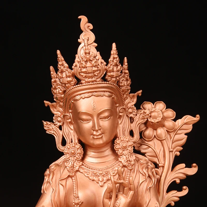 Aimahuo White Tara Tibet pure copper 5 inch 16cm Tibetan tantric Buddha statue bronze sacrificial ornaments