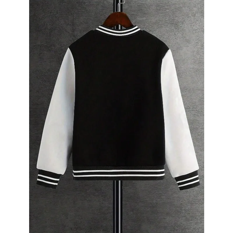 سترة بيسبول بغطاء للرأس بلون سادة للرجال للخريف والشتاء، نمط للجنسين، ملابس شارع عالية الجودة، سترة رجالي #2