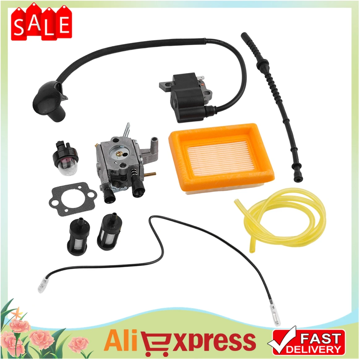 Carburetor Set 4134 120 0603,4134 400 1301,4134 141 0300 For Stihl FS120 FS200 FS250 FS300 FS350 Trimmer Brushcutter Parts