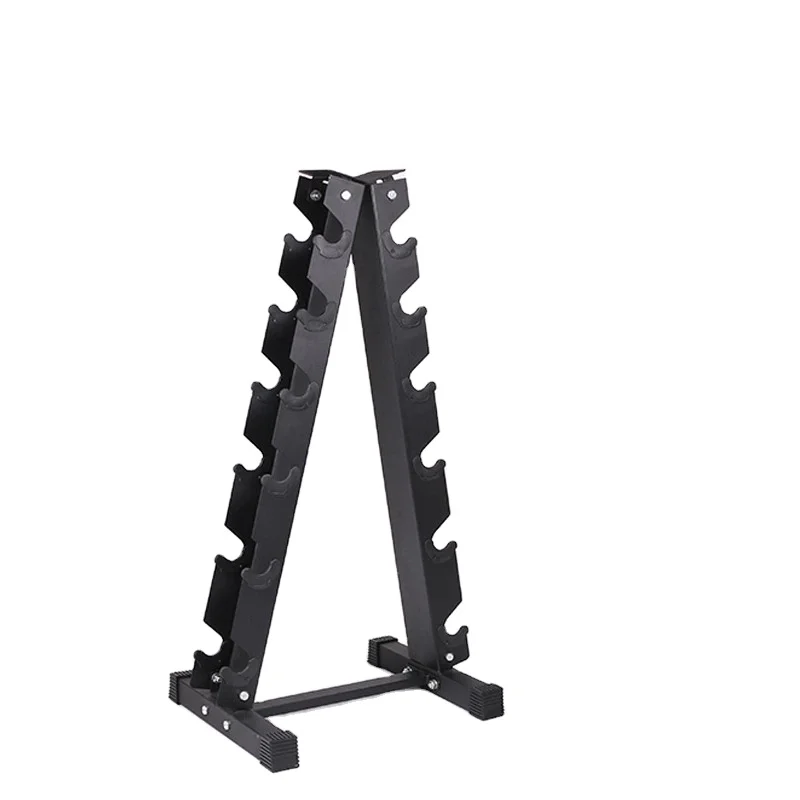 

Stock high quality hexagonal dumbbell tree frame 6 pairs dumbbell rack gym fitness equipment bracket