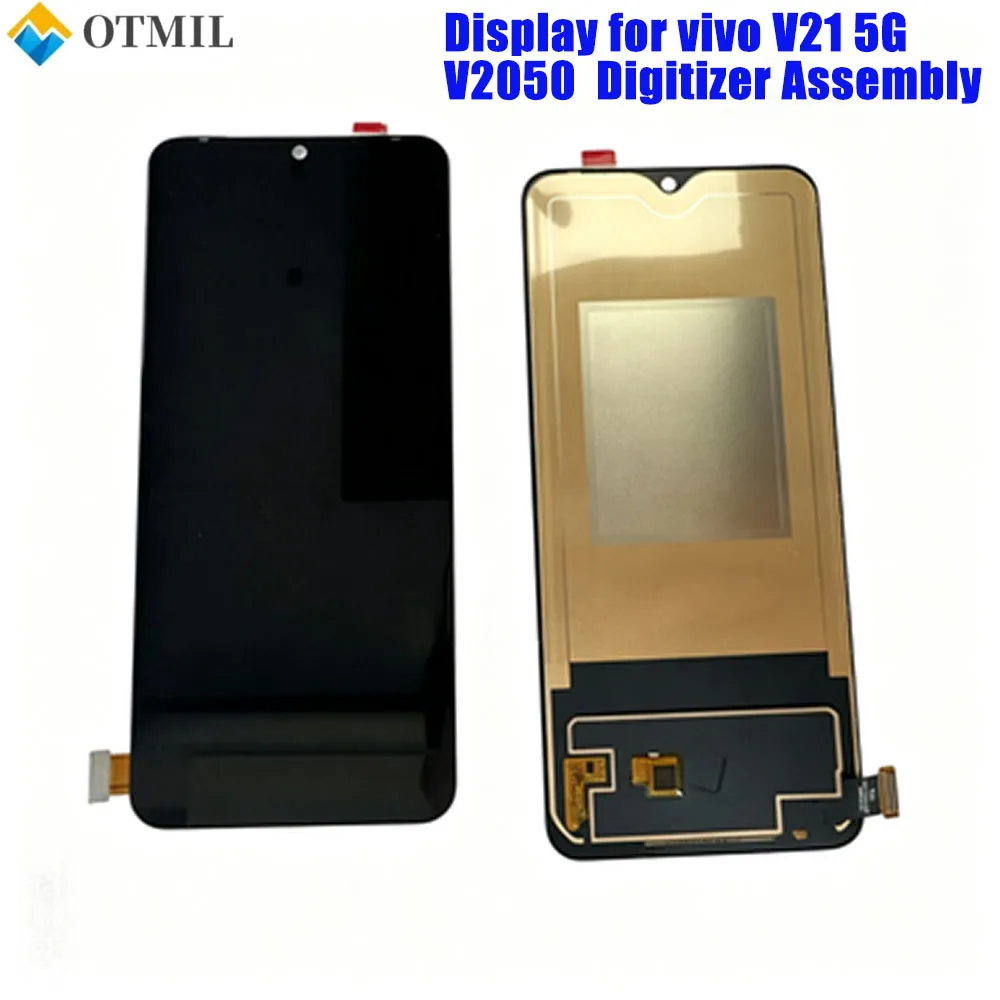 Vivo V21 5G V2050용 6.44인치 교체용 TFT LCD 디스플레이 키트 (지문 인식 기능 없음), LCD 디스플레이, 터치 스크린, 디지타이저 어셈블리.