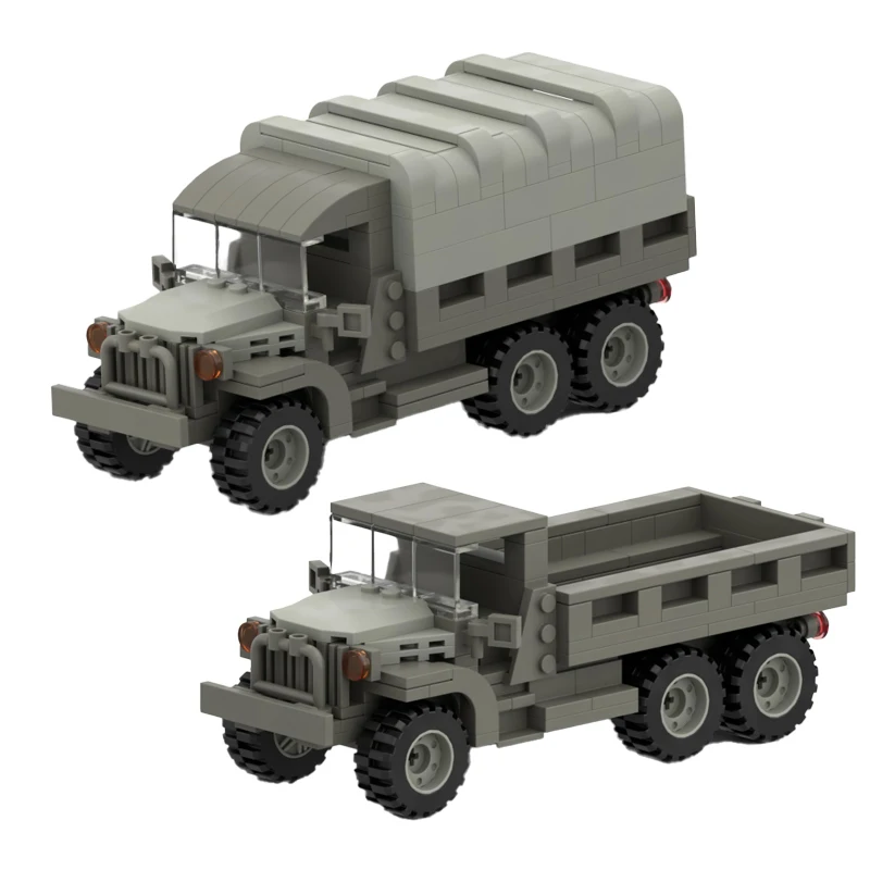 World War II US Military Truck M54A Troop Truck MOC Assembly Building Block Boy Toy Birthday Gift