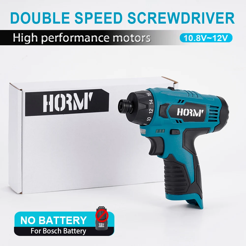 12V Cordless Electric Screwdriver 2 Gear Speed 1/4inch Screwdriver Wireless Hand Driver Drill Power Tool For Bosch Battery