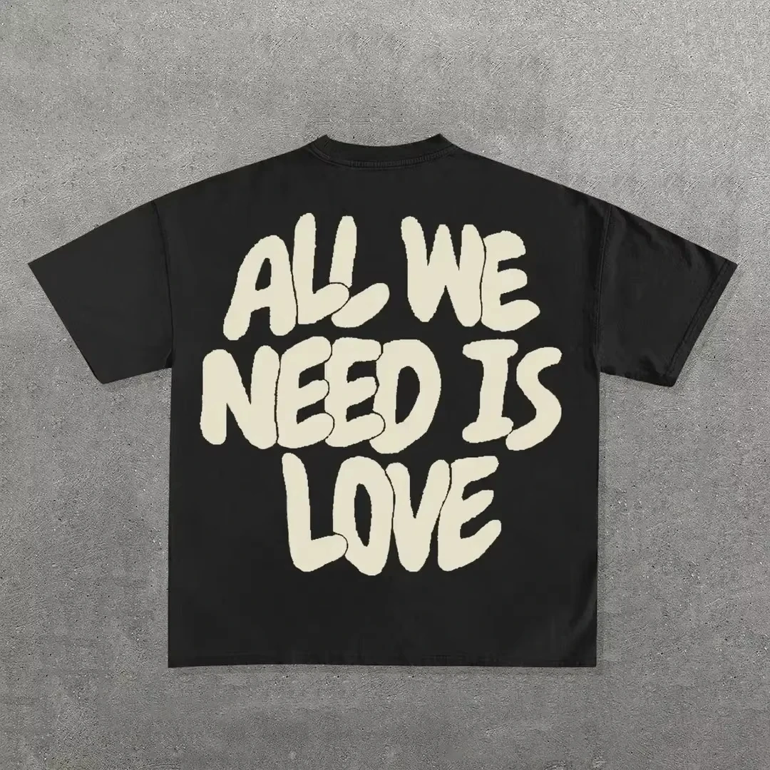 

Streetwear Y2k T Shirt Mens Harajuku Hip Hop Graphic Print Oversized Cotton Round Neck TShirt New Gothic Short Sleeve Tops 2024