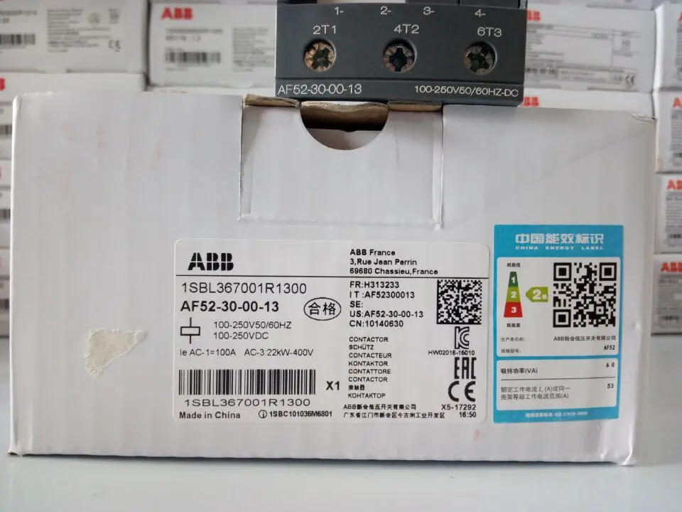 [New Original Genuine] ABB Contactor, AF52-30-00-13 * 100-250V DC AC Shared