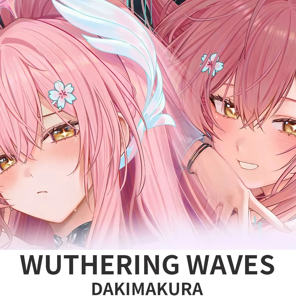 Wuthering Waves Aemeath Dakimakura Hugging Body Pillow Case Anime Cosplay Otaku Cushion Cover Bedding