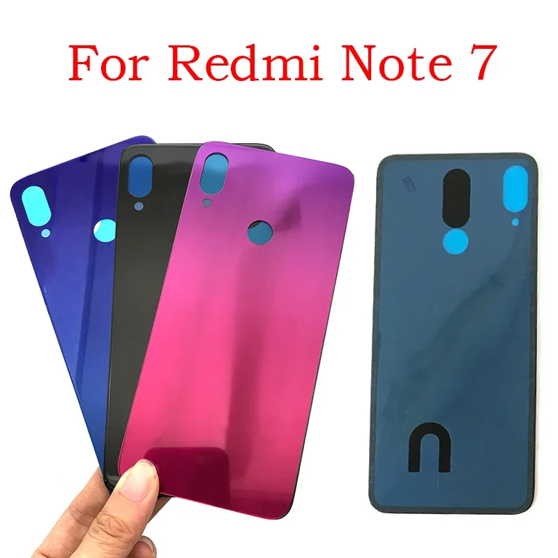 NEW Back Glass Rear Cover For Xiaomi Redmi Note 7 8 Note 8 Pro 8T Battery Back Cover Glass Rear Door Replacement Housing Case