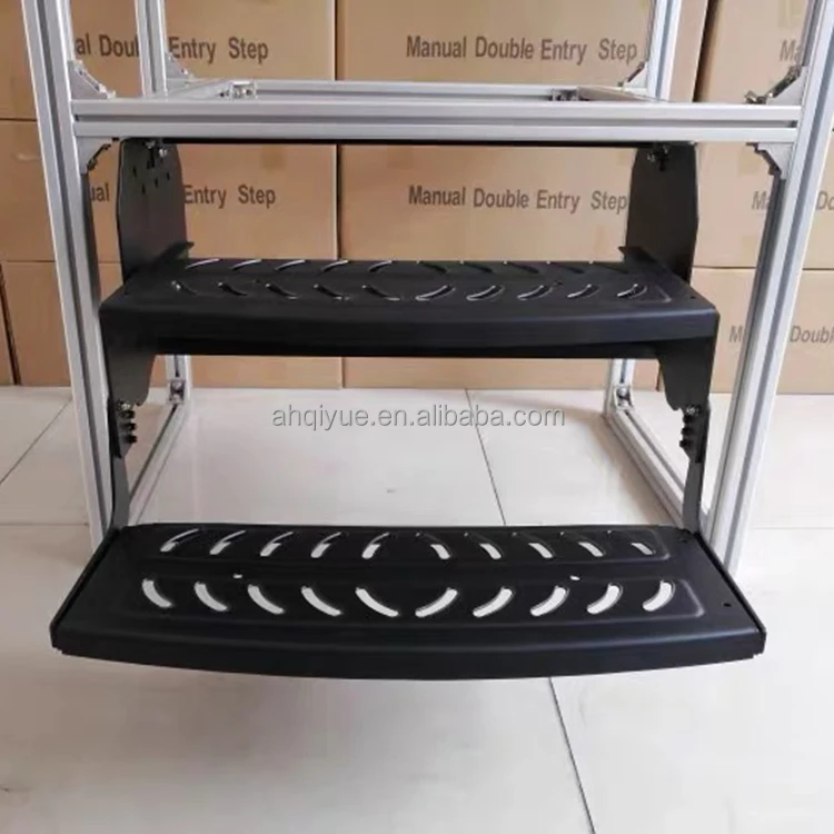RV Double Manual Step Rv Accessory Campers Step For Rv Body Parts Camper Van Conversion Kits