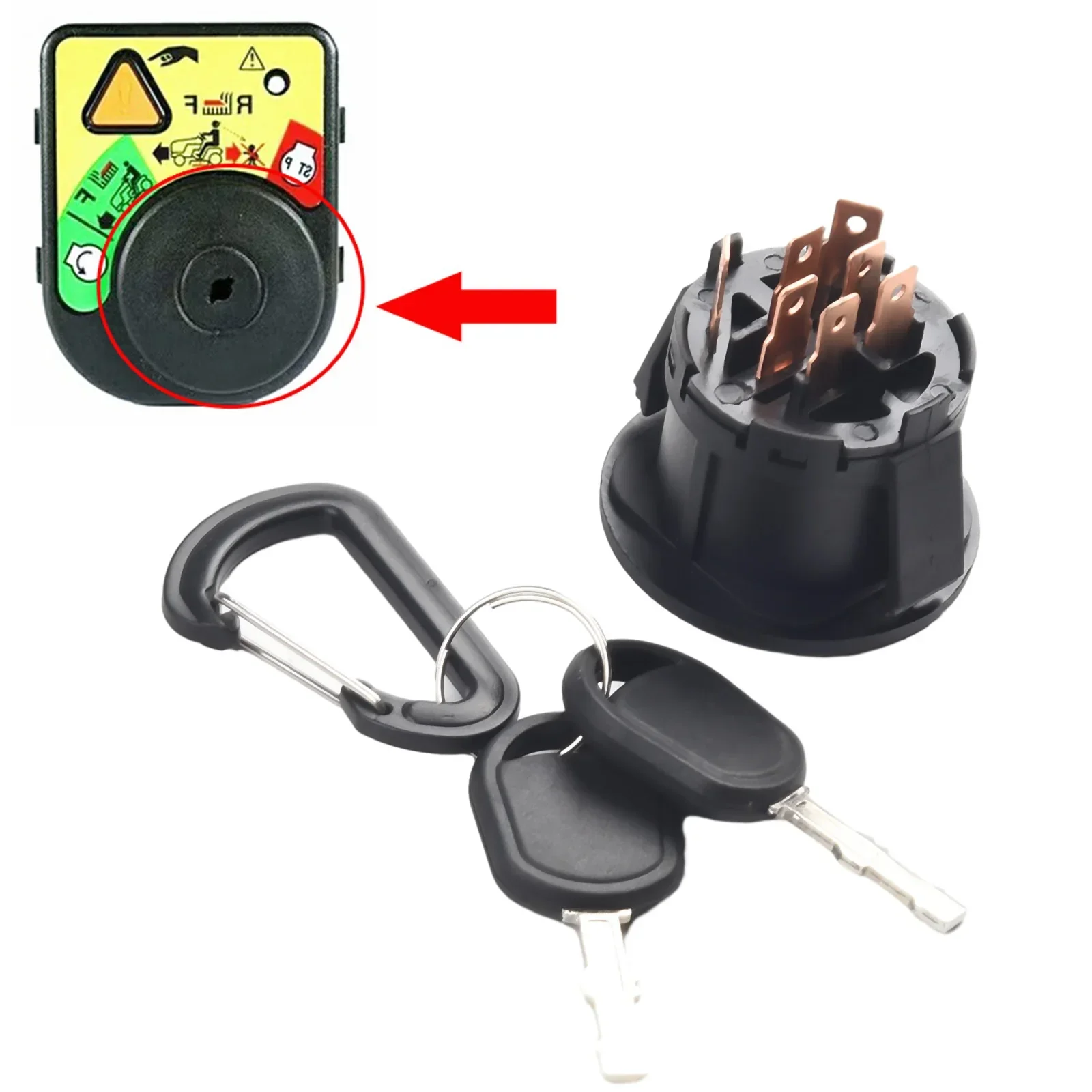 1Pcs Car Ignition Switch Key Button For Cub Cadet 725-04227 725-04227A 925-06119 725-04227 725-04230 Petrol Engine Machines