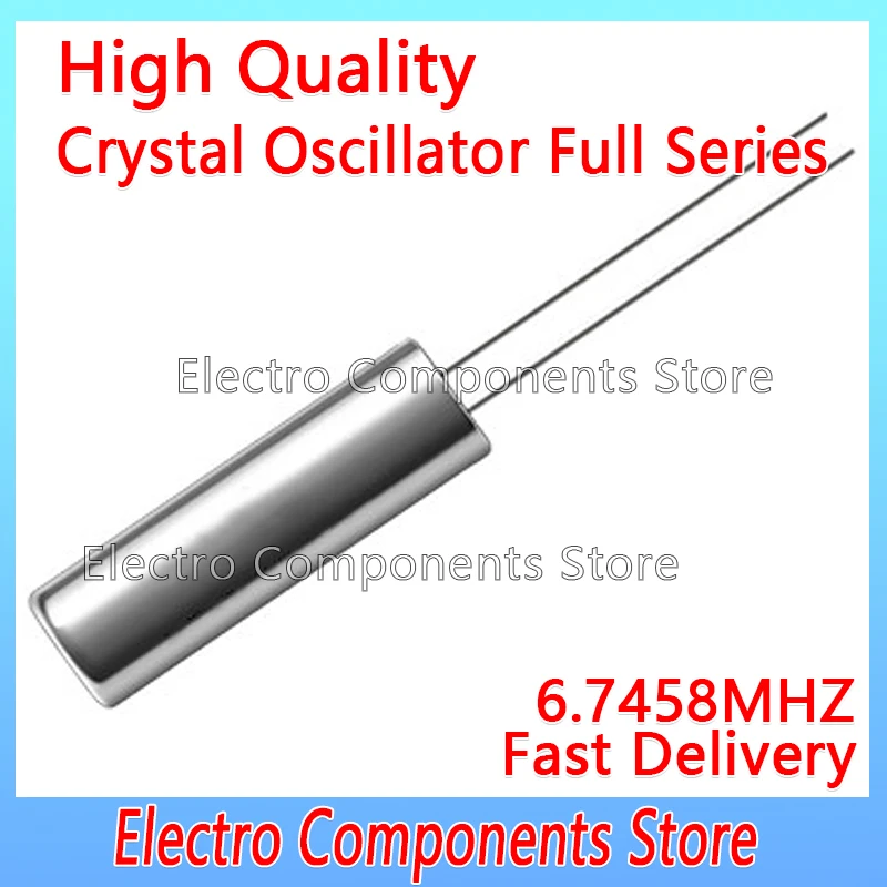 10PCS/Lot 2Pin 3080 6.7458MHZ Quartz Crystal Resonator 3×8 2P 6.7458M 3*8 Passive Cylindrical Crystal Oscillator 3*8mm