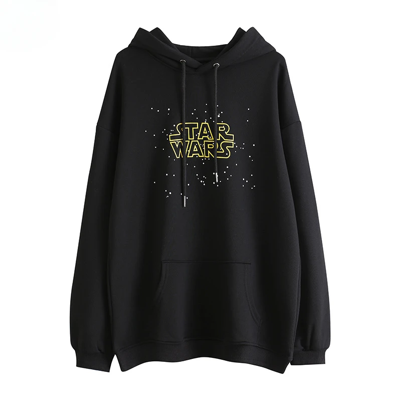 Star Lisa Same Style Star Wars Print Hooded Sweater Pure Cotton Hoodie Loose Tops For Men And Women High Quality Couple Clothing