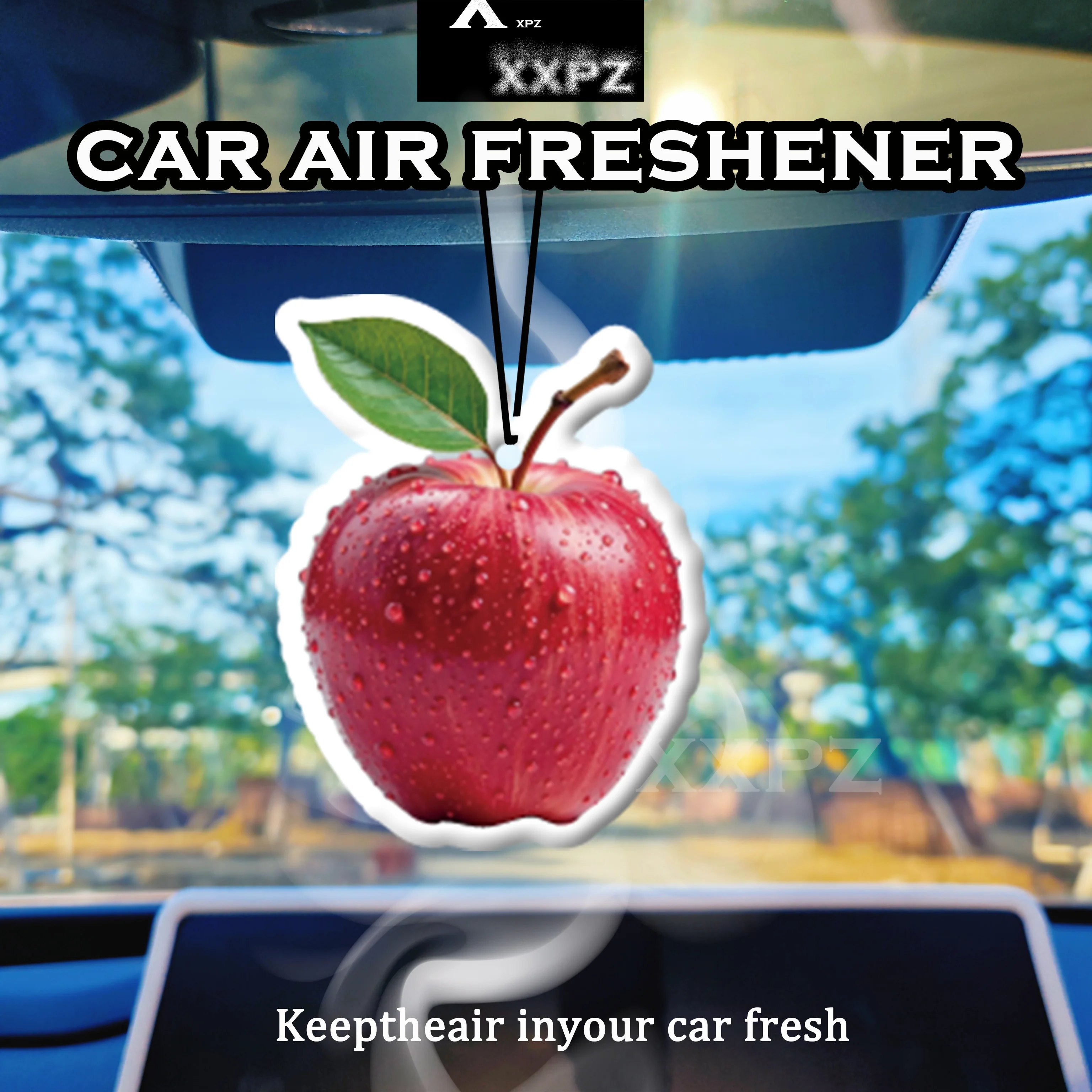 1/3pcs Apple Car Air Freshener Auto Parts Car Hanging Cute Red Apple Shape Aromatherapy Scent Natural Gift for Friends