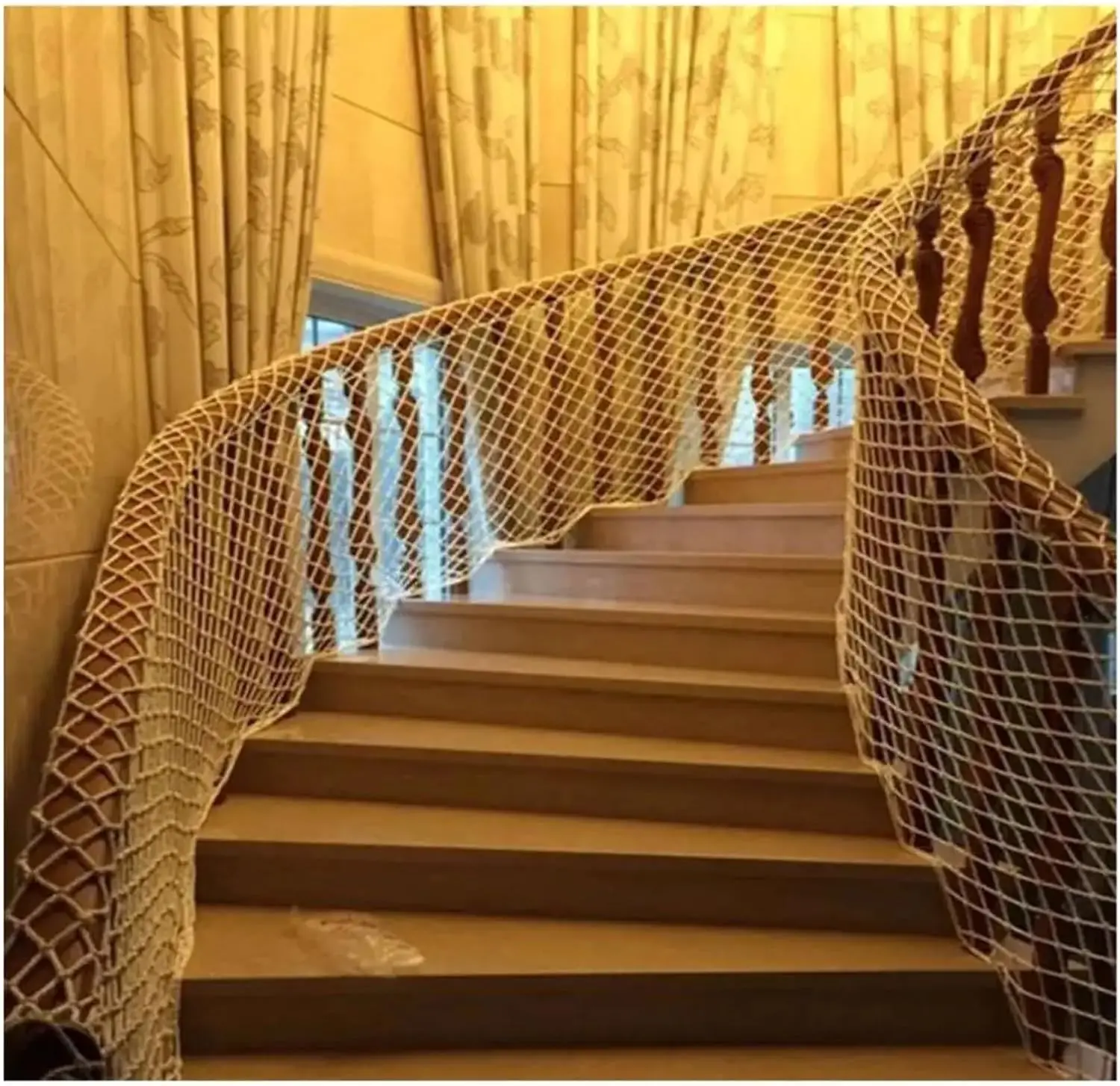Heavy Duty Nylon Geländer Treppen Netting Kinder Sicherheitsnetz Gebäude Anti-Falling Sicherheitsnetz Balkon Sicherheitsschutz für Kinder Haustier – Detail 13