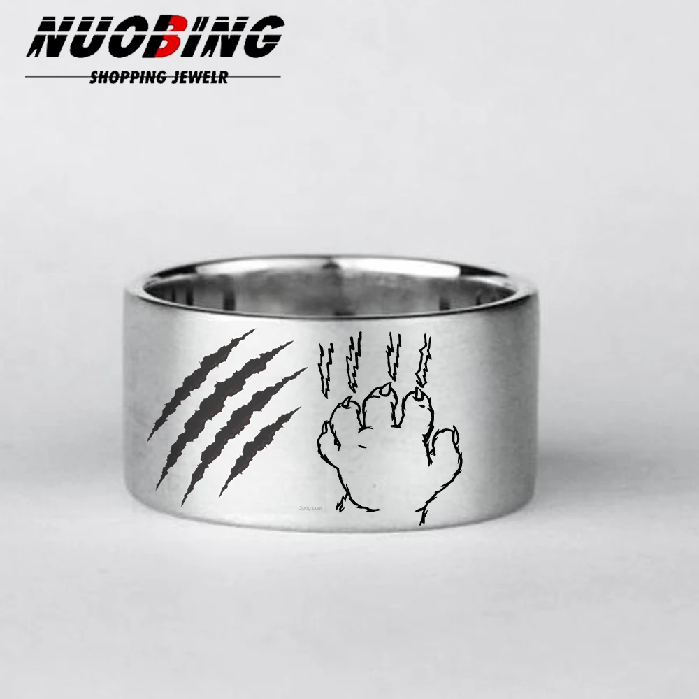 Anime Pirate Warrior Animal Sharp Claw Marks 316 Stainless Steel Unisex ring Punk Vintage Jewelry Accessories Cosplay Gift